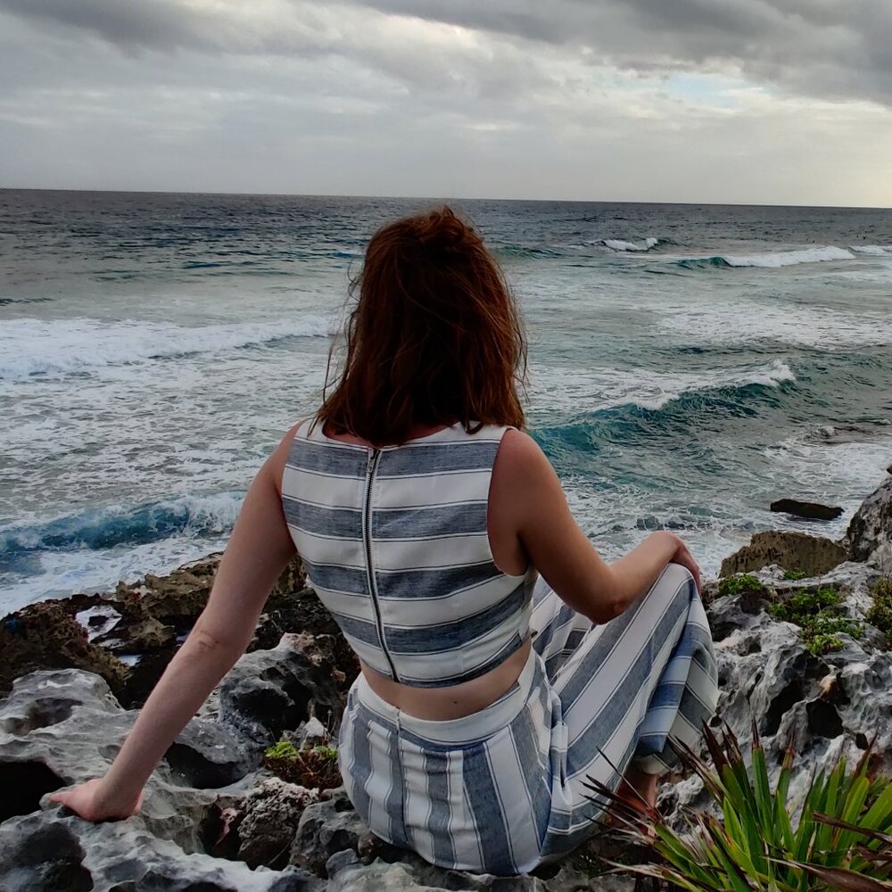 L'atiste Blue and White Striped Jumpsuit - Picture 8 of 8